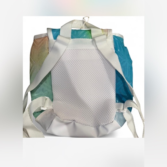 Adidas Blue and Pink Fashion Backpack with Front Flap - Picture 7 of 8